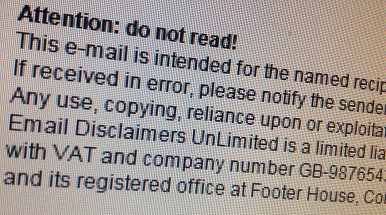 What information should we include in our email footers?